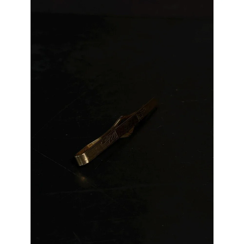 Vintage Anson 1/20 12K Gold Filled Engraved Tie Clip Mid Century